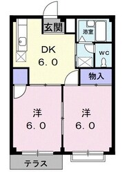 ドミール神明Ｂの物件間取画像